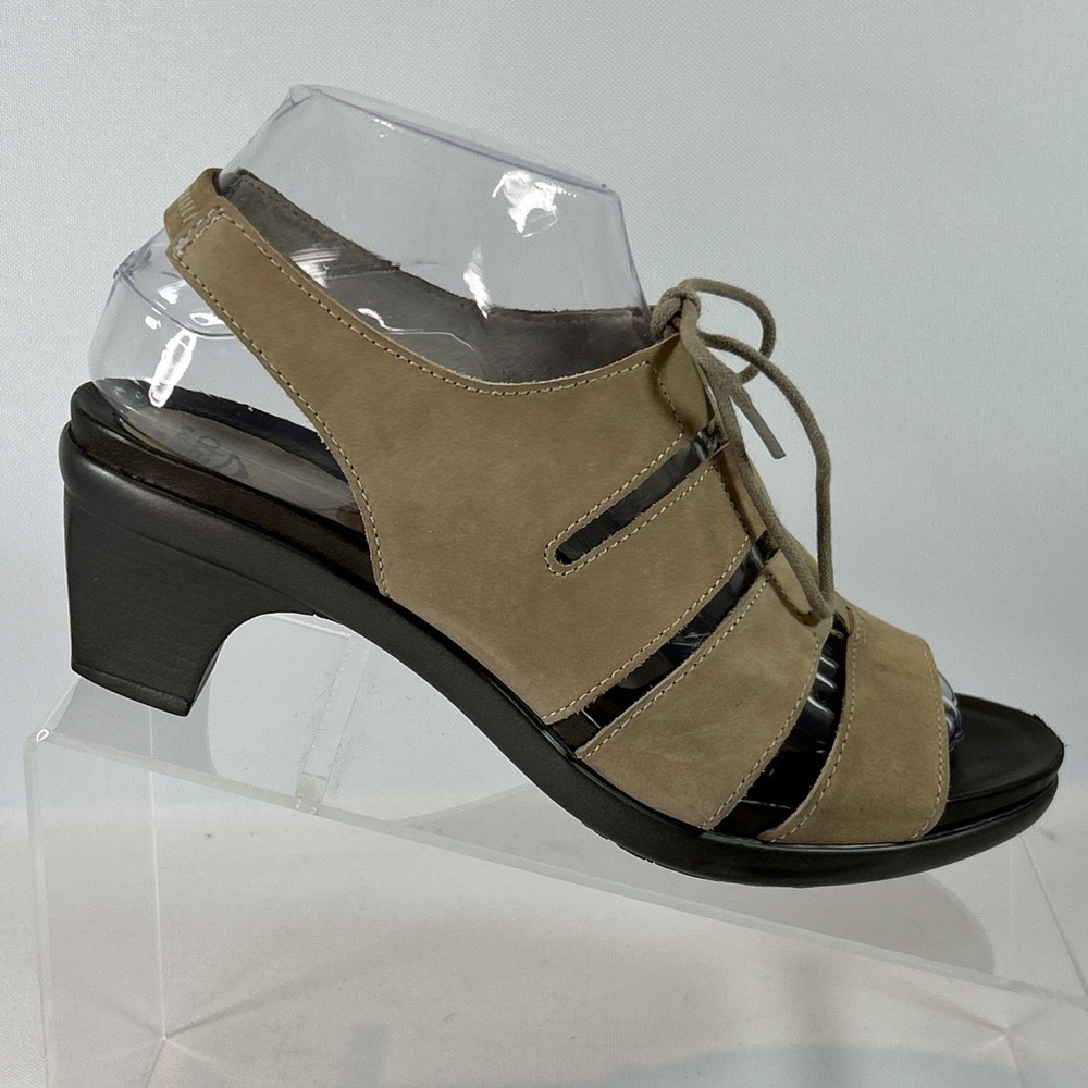 Abeo Georgia Sandals Women's Sz 7N Taupe Neutral Footbed Orthotic Comfort Shoes